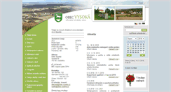 Desktop Screenshot of obec-vysoka.cz